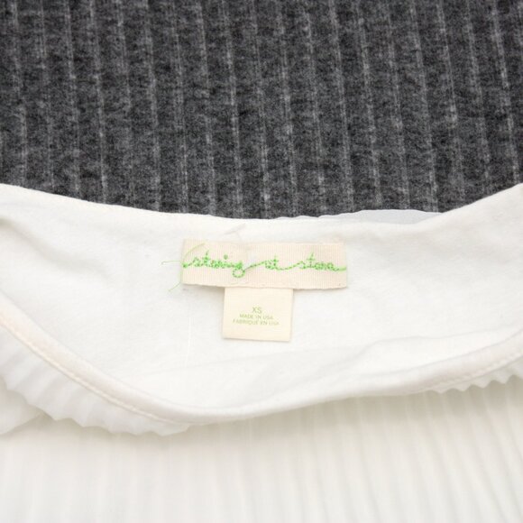 Anthropologie Staring at Stars Dress XS Cream White USA made - Picture 3 of 3